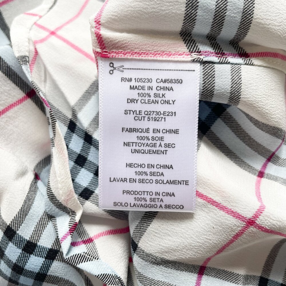 Equipment Slim Signature Silk Shirt Nature White Plaid Size Small NEW NWT - Picture 3 of 6